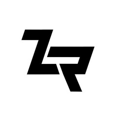 Abstract ZR Monogram Logo Design