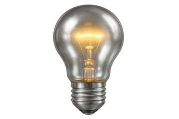 Luminous vintage light bulb emitting warm glow, symbolizing creative thinking and breakthrough concepts