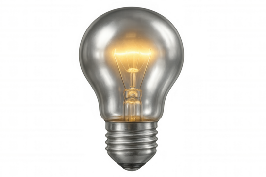 Luminous vintage light bulb emitting warm glow, symbolizing creative thinking and breakthrough concepts