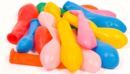 Colorful balloons clustered together