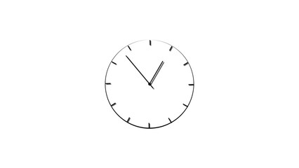 Abstract clock icon illustration. Digital and analog clock 24 hours isolated on white background. and creating a stunning illustration.4k illustration	
