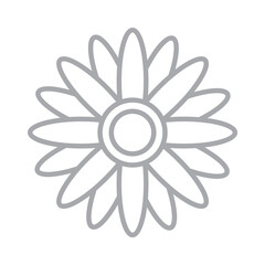Flower-shaped decorative traditional Korean pattern.