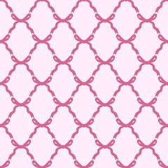 Elegant pink bow seamless pattern with soft pastel tones, perfect for wallpaper, fabric, wrapping paper, or stylish decorative design projects.