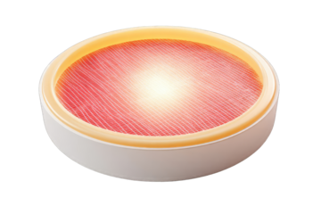 Circular, radiant, light-emitting object