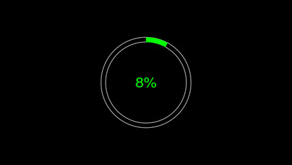 A dynamic circle loading animation, and on a white background, is loading from .	
