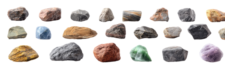 Assorted rocks in various colors and textures (1)