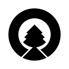 simple and elegant beautiful pine tree logo