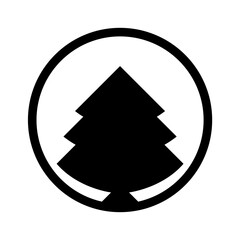 simple and elegant beautiful pine tree logo