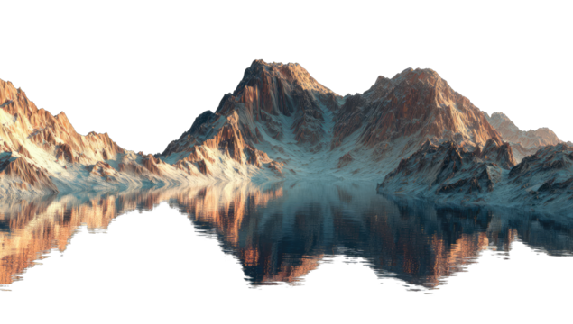 Mountain range,  sunrise glow