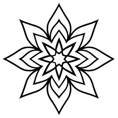 Blossom Star Motif Vector