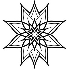 Blossom Star Motif Vector