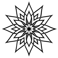 Blossom Star Motif Vector