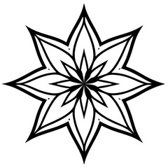 Blossom Star Motif Vector