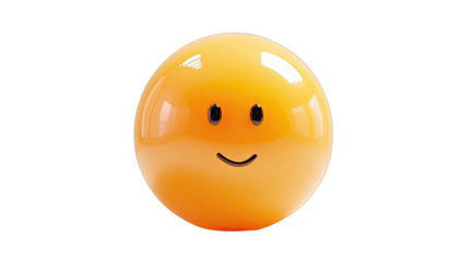 Smiling, glossy emoticon