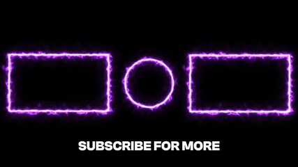 YouTube Outro Template – Modern Purple Template on Black Background
