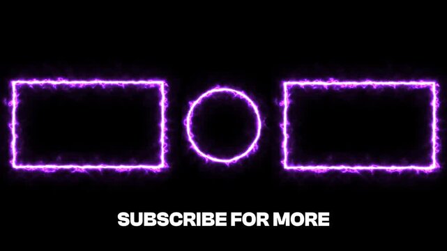 YouTube Outro Template – Modern Purple Template on Black Background