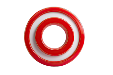 Red and white concentric circles