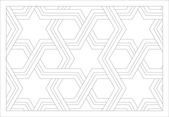 slamic geometric pattern featuring interlocking hexagram stars and hexagonal shapes