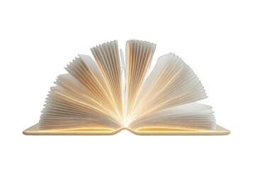 Open book, illuminated pages