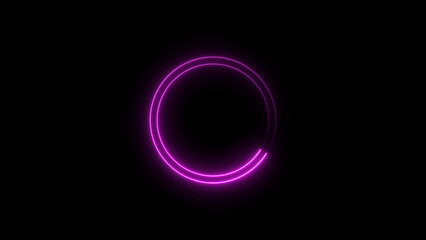 Neon blue circle frame loading icon background illustration in retro style and creating a stunning 4k illustration .	
