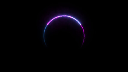 A dynamic circular illustration, and glowing Neon blue circle frame loading icon background retro style illustration . on a black background. and creating a stunning illustration.4k illustration	
