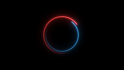 Neon blue circle frame loading icon background illustration in retro style and creating a stunning 4k illustration .	
