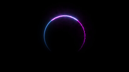 A dynamic circular illustration, and glowing Neon blue circle frame loading icon background retro style illustration . on a black background. and creating a stunning illustration.4k illustration	
