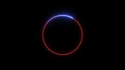 A dynamic circular illustration, and glowing Neon blue circle frame loading icon background retro style illustration . on a black background. and creating a stunning illustration.4k illustration	
