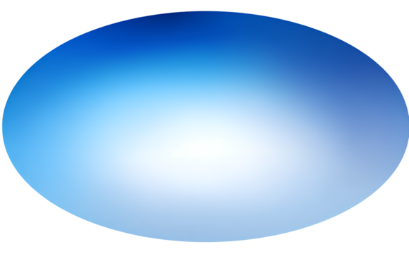A blue oval shape with a white gradient background, a transparent PNG icon. - Powered by Adobe
