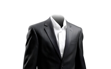 A business suit without the head, a transparent background PNG element cutout