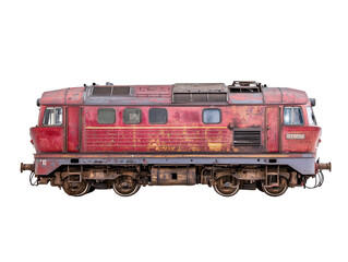 Fototapeta premium old steam train on white background