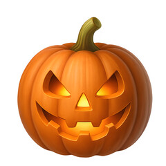 Transparent PNG Jack-o’-Lantern Pumpkin with Scary Face for Halloween Clipart