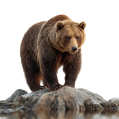 Fototapeta premium Brown bear isolated on transparent background 