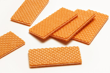 Vanilla Sugar Wafers isolated on white background