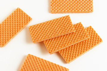 Vanilla Sugar Wafers isolated on white background