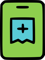 Obraz premium A digital device screen displaying a plus sign, indicating an add function.