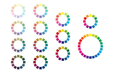 12 tone color wheels/12色調の色相環