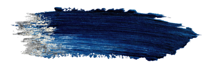 Dark blue paint stroke with lighter accents