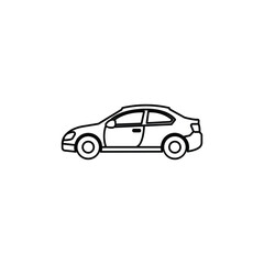 Fototapeta premium Simple Line Art Car Illustration