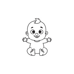 Adorable Happy Baby Illustration