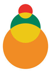 Design wall art abstract circle bauhaus unique