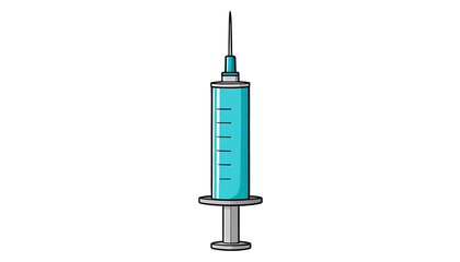 Cartoon illustration of a syringe