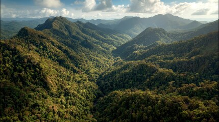 Naklejka premium Majestic mountain range landscape