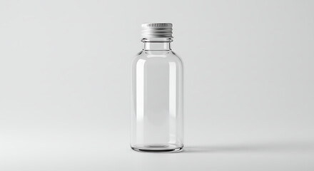 Clear Mini Glass Travel Bottle Mockup