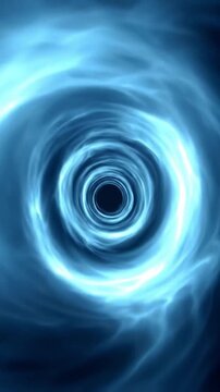 Abstract Blue Spiral Vortex Tunnel Background