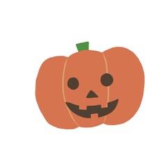 ハロウィンの素材　ジャック・オー・ランタン　かぼちゃ