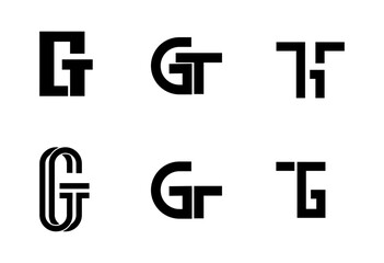 GT Monogram Logo Design Elements Set