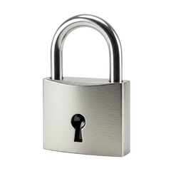 Naklejka premium Shiny Silver Padlock for Security and Protection