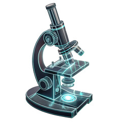 Discover unseen worlds with this advanced, illuminated microscope, a symbol of scientific discovery and innovation.
