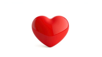 red heart on white background